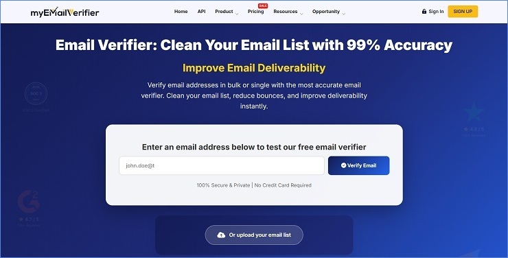MyEmailVerifier - Newer Alternatives To Xverify