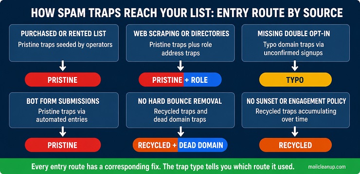 How Spam Traps Reach Your List - Entry Route By Source