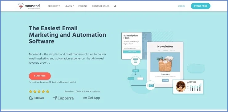 Moosend - Affordable SendPulse Alternative With Unlimited Email Sends