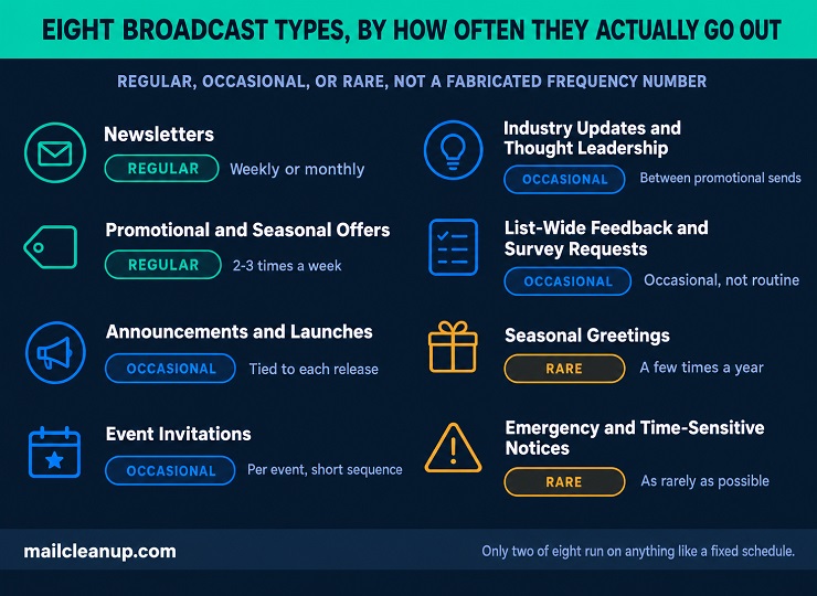 Email Broadcast Types By Frequency Tier