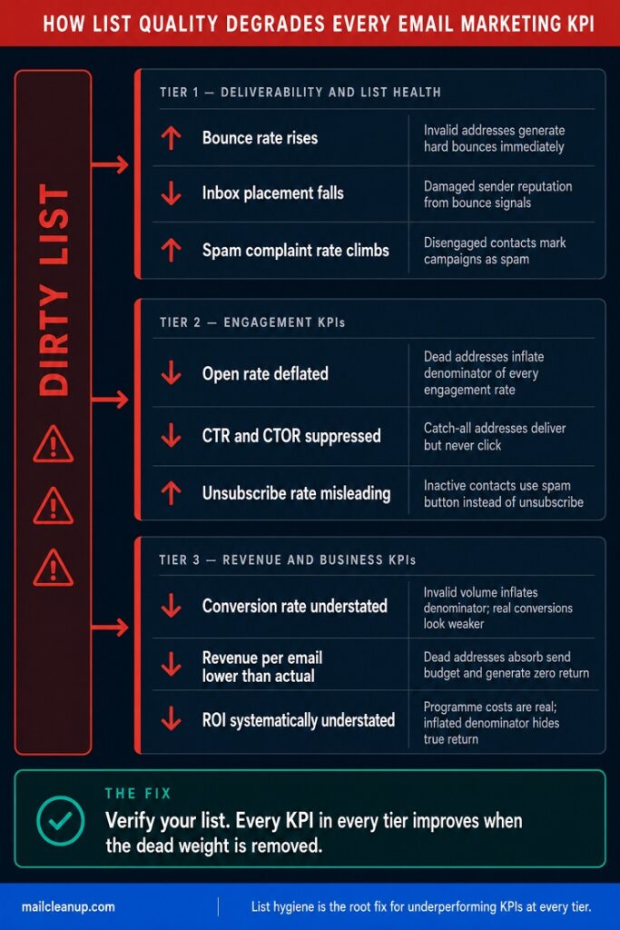 List Quality Impact On Email Marketing KPIs