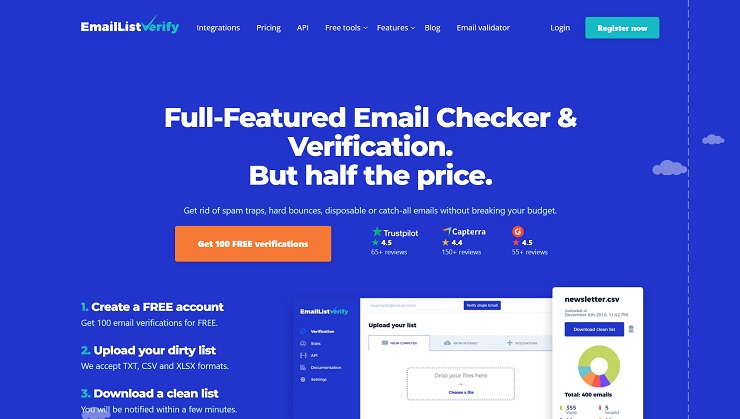 EmailListVerify - Email Scrubbing Service