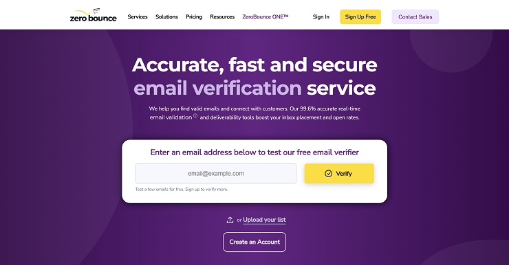 ZeroBounce - Email List Cleaning Service