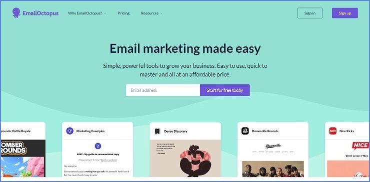 EmailOctopus - Most Affordable SendPulse Alternative