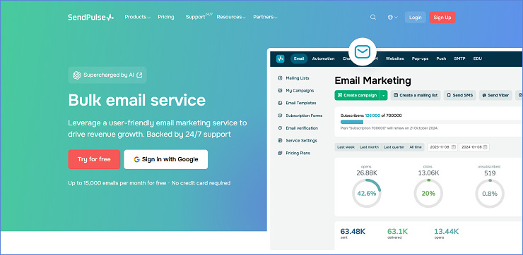 SendPulse - The Multichannel SparkPost Alternative for Small Businesses