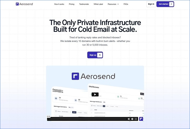 Aerosend - Best Email Infrastructure Tool For Cold Outreach