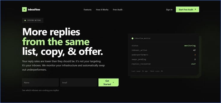 InboxFlow - Cold Email Infrastructure Platform