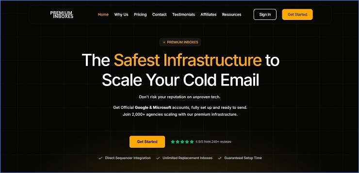 Premium Inboxes - Cold Email Infrastructure Tools