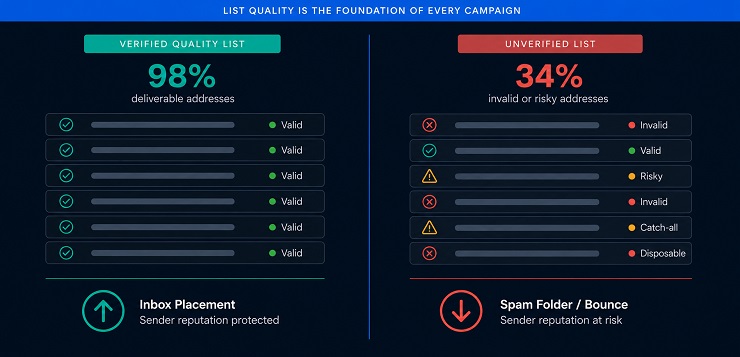 Email List Building Quality vs Unverified Comparison