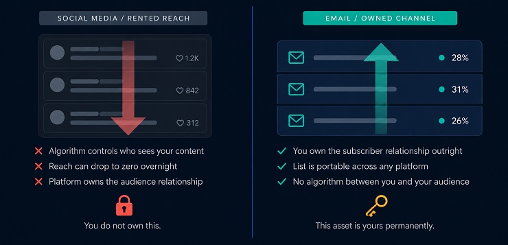 What Is Email Marketing - Owned vs Rented Channel
