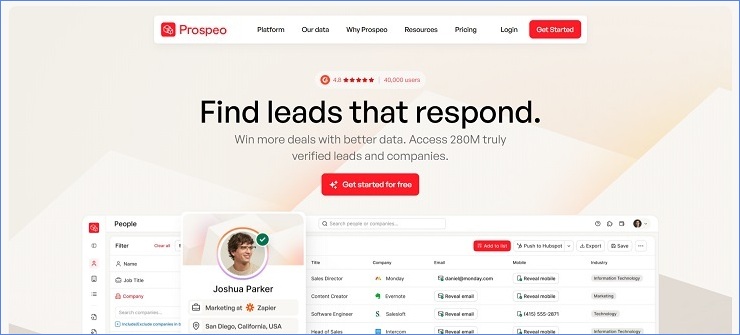 Prospeo - Emailable Alternative That Finds Emails