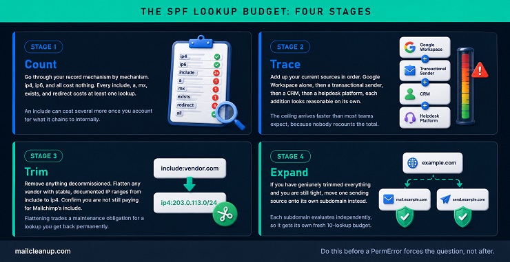 Sender Policy Framework Lookup Budget