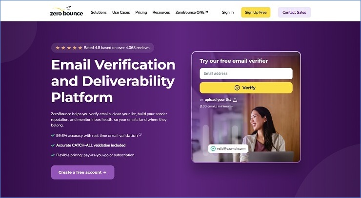 ZeroBounce - AI-Scored Xverify Alternative