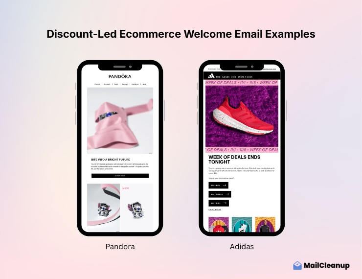 Discount-Led Ecommerce Welcome Email Examples