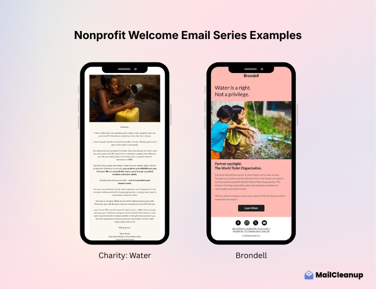 Nonprofit Welcome Email Series Examples