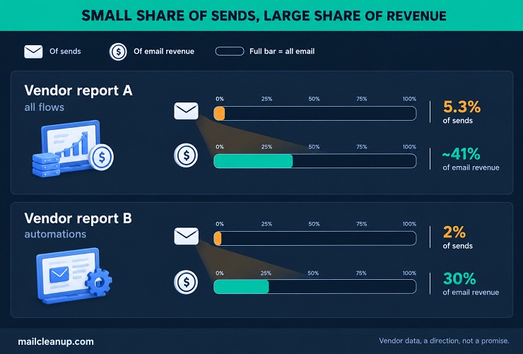 Two Vendor Reports - Small Share Of Sends, Large Share Of Revenue
