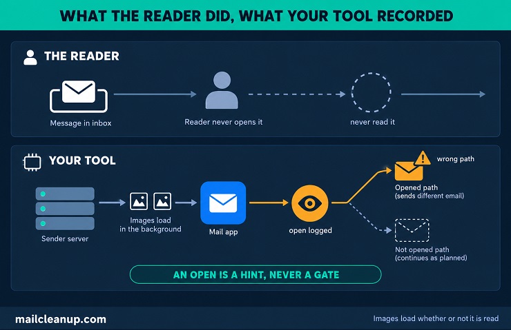 Unread Email Still Logs An Open And Triggers The Wrong Branch